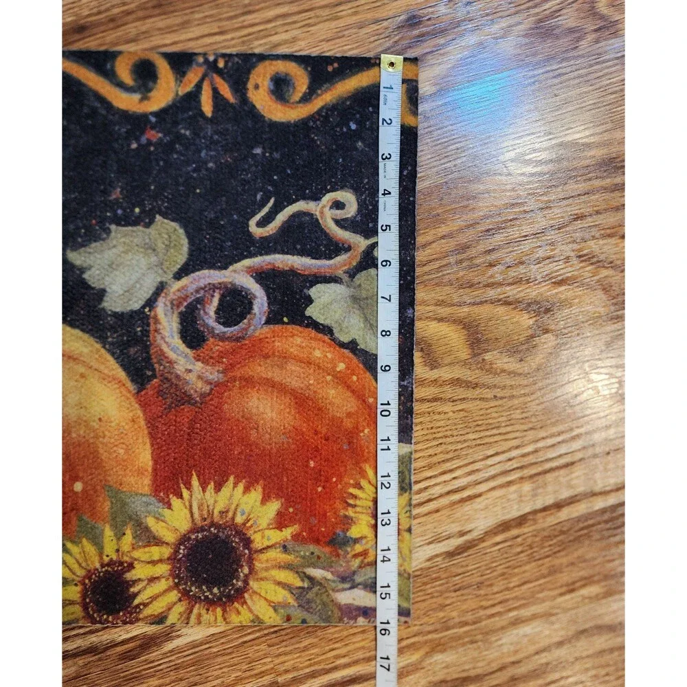 Fall Pumpkin Door Mat Rug Rubber Nonslip Back